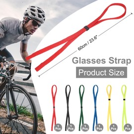 sourcing map 6pcs Glasses Strap Adjustable Sunglasses String Nylon Sunglasses Holder Strap Eyewear Retainer Lanyards String for Men Women Children, Multicolor