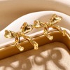 Silver Gold Bow Earrings for Women Cute Bowknot Stud Earrings