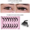 KOKAY False Eyelashes Fluffy Cat Eye Lashes Faux Mink Lashes