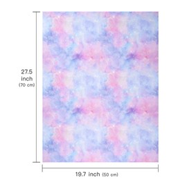 WRAPAHOLIC Wrapping Paper Sheet - 12 Sheets Folded Flat with 12 Gift Tags, Pink-Blue Gradient Design for Party, Baby Showers - 19.7 Inch X 27.5 Inch Per Sheet