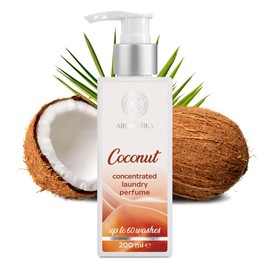 Concentrated Laundry Perfume Coconut 200ml - Liquid Perfume Laundry - Linen Freshener - Laundry Scent Booster - Washing Fragrance - Exotic and Long Lasting Scent - Cotton Perfume