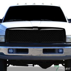 Black Mesh Front Hood Bumper Grill Grille ABS For 94-01 Dodge Ram 1500/94-02 2500/3500