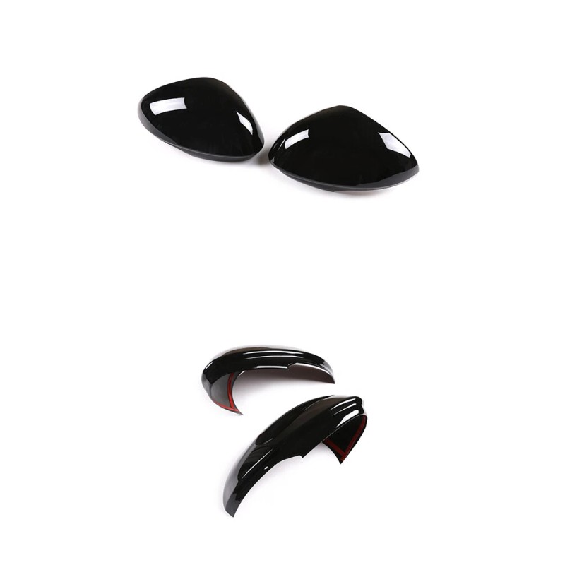 e-power-auto-Trim For Alfa Romeo Giulia 17-22 Black Side Rearview Mirror