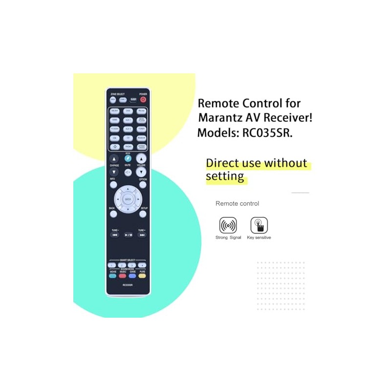 RC035SR Replacement Remote Control for Marantz Stereo AV Receiver NR1710