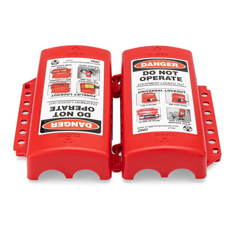 Zing 7294 USA Made Recycled Plastic Universal Forklift/Cylinder/Electrical Plug Lockout