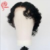 Hesperis Short Curly Wigs Natural Color Lace Front Human Hair