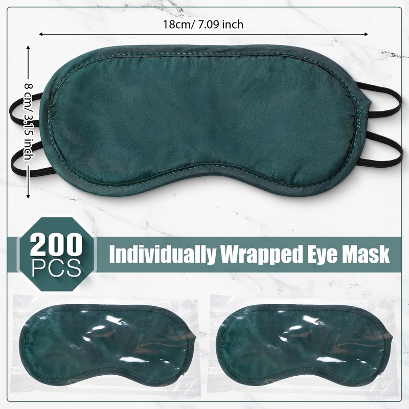 Tarpop 200 Pcs Eye Mask Sleeping Blindfold Eye Cover with