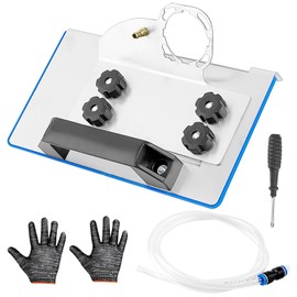 Angle Grinder Stand for Tiles, 45° Chamfer Cutting, Angle Grinder Accessories, Special Cutting Bracket with Hose, Screwdriver and Gloves (Silver, Large)