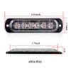 KaiDengZhe 4pcs Ultra Thin 6LED Emergency Warning Lights Red Hazard