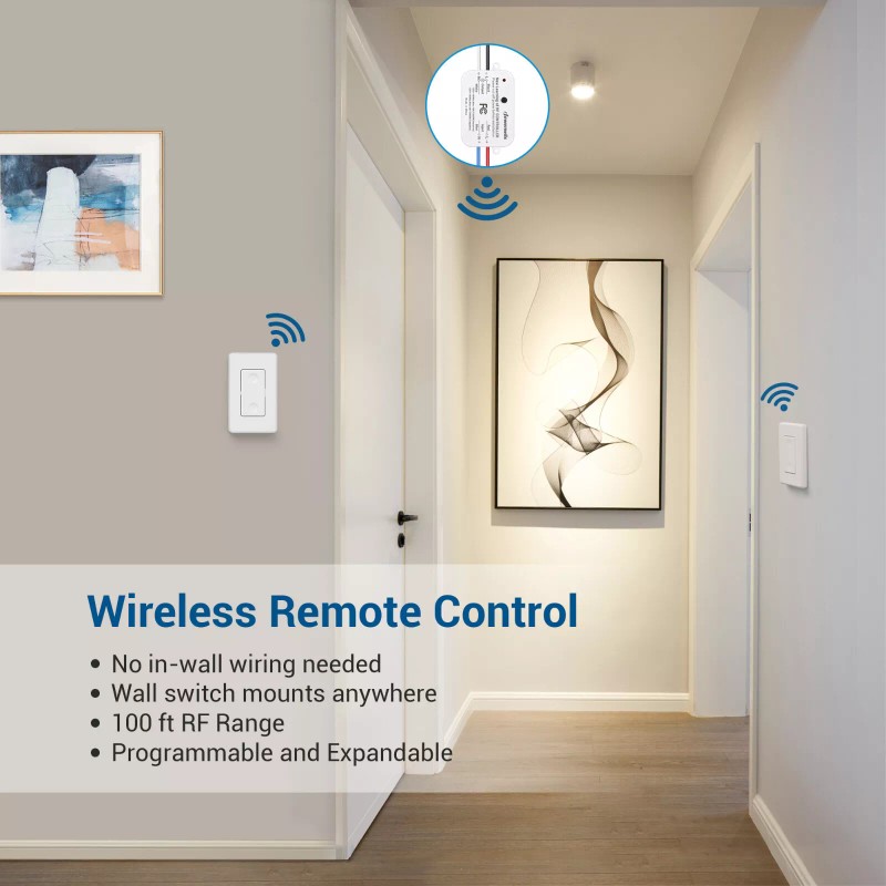 DEWENWILS Wireless Light Switch and Receiver Kit Remote Control Wall