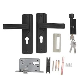 Door Handle Lock Set, Door Lever Lock Combination Set with Keys Manganese Steel Universal Home Door Lock Key Set Interior Door Handle Levers for Closet Hallway for Home Bedroom