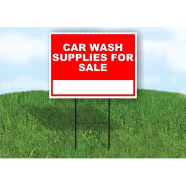 Car Wash Supplies for Sale Write On Me Red Double Sided 18x24 in Yard Road Sign w/Stand