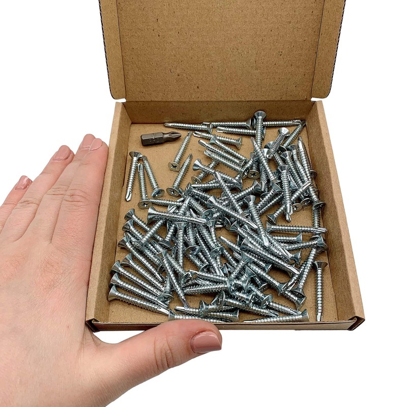(Pack of 100 pcs) DIN 7504 P Zinc Plated Steel