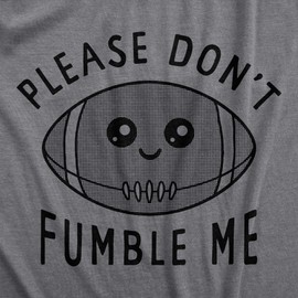 Funny Baby Football Bodysuit – Please Dont Fumble Me Print – Soft Cotton Blend One-Piece with Snap Closure – Dark Heather Gray Newborn Football Outfit for Boys or Girls - Grey 12 Months