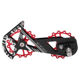 MEROCA R8000 Series Bike Oversized Rear Derailleur Pulley Wheel System with Double 16T SprocketsRed