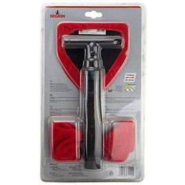 NIGRIN Scheiben-Innenreiniger, mit Teleskop-Griff, inklusive waschbaren und wiederverwendbaren Mikrofaserpads