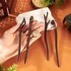 FASHEWELRY 4Pcs Resin Wooden Hair Sticks for Women Hair Chopsticks