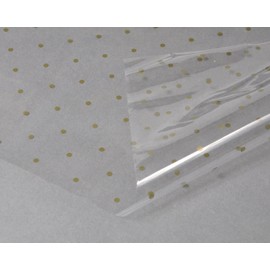 Gold Dot Cellophane Wrap 800mm x 2 Meters