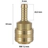 Poppstar 2x Quick Coupling Compressed Air NW 7.2 with Hose