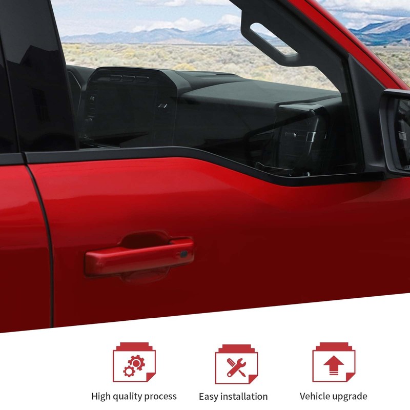 JeCar Window Molding Trim for 2021+ Ford F150 Black Outer
