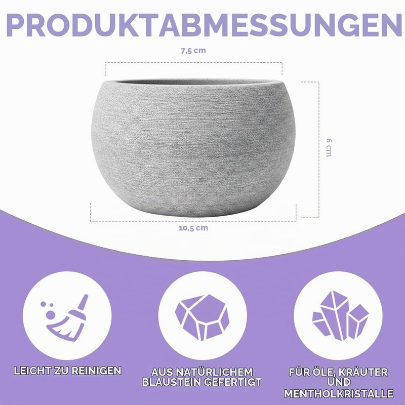 RANJIMA Sauna Evaporator Bowl Granite 10.5 x 6 cm Aroma