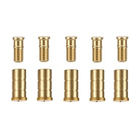 WaterWarden Brass Anchors for Safety Pool Covers Installation, (5 Pack), Pop Up Pool Cover Anchors, Heavy Duty Brass Anchors and Head Screw Bolts for Inground Pool Safety Cover