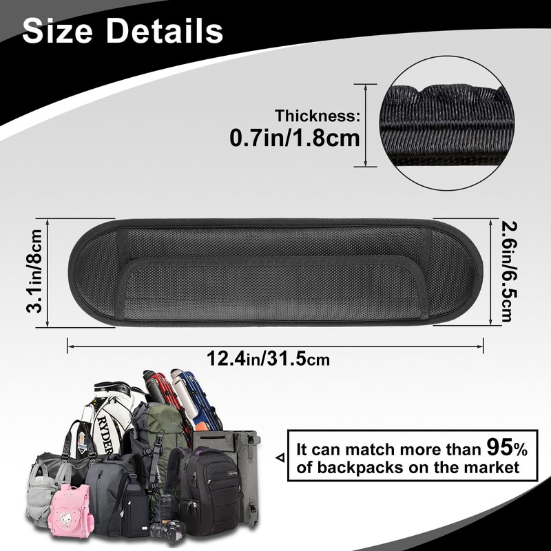 FIEIL 2 Pack Breathable Universal Shoulder Pad, 3D Cushion Air