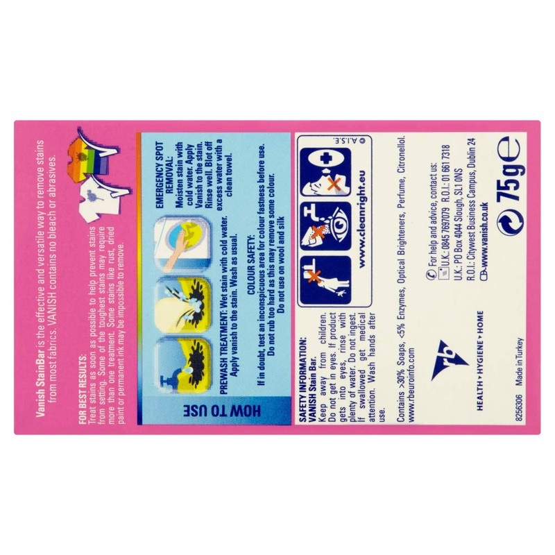 Vanish Stain Remover Bar - 75g x 3 by Vanish
