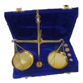 Old Traditional Goldsmith Weight (tarazu) showpiece Brass Weighing Scale Balance Justice Law Scale Decoration Vintage Apothecary Scale - Small Brass Weight Scale