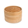 Oriental Mascot 10" Natural Bamboo Steamer Dim Sum Steamer