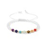 JENCVNL Chakra Bracelet, 7 Chakra Bracelet Real Stones 4 mm