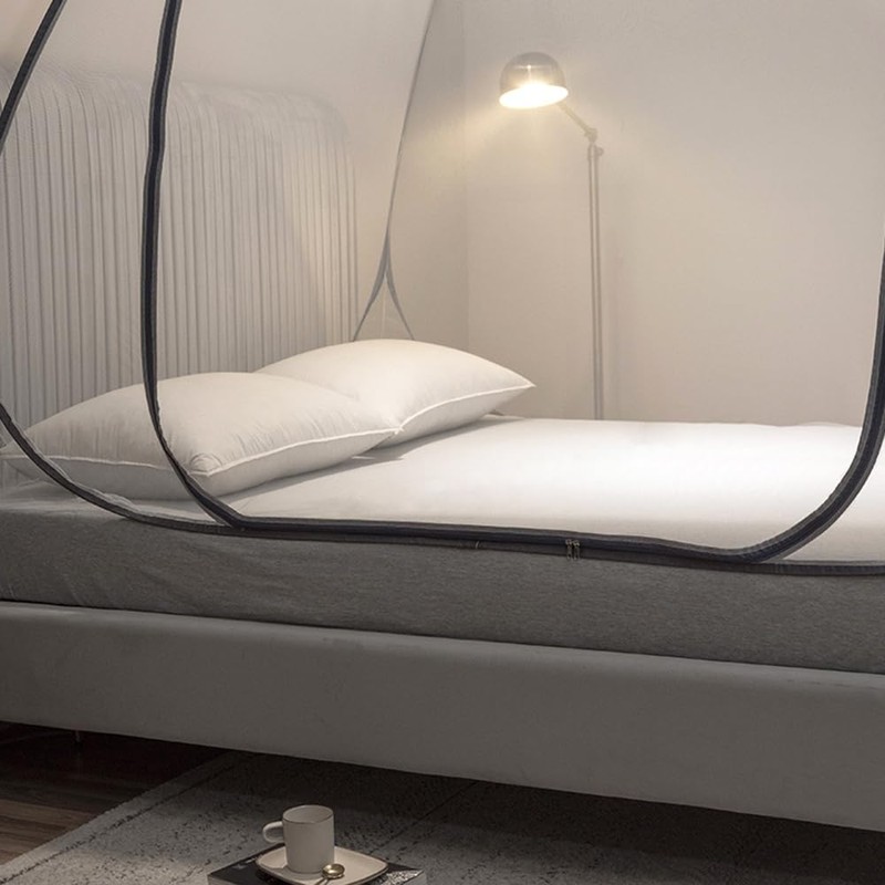 Pop Up Mosquito Net Tent for Beds with Bottom,Bed Canopy