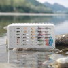 SF Plastic Waterproof Pocket Fly Fishing Box Clear Lid Easy