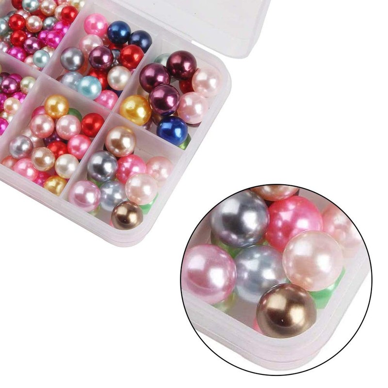 About 1000pcs/box Colorful Pearl Imitation Beads No Hole Imitation Beads