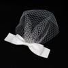 Wedding Mesh Hair comb for Brides, Bow-Tie Short Veil White