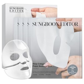 SUNGBOON EDITOR Deep Collagen Overnight Mask Hydrating Mask for Glass Skin, Wrinkle Care, Firming & Pore Refining 2,160,000PPB Collagen + 9 Peptides Korean Skincare, 4ea Valentines Day Gifts for Woman