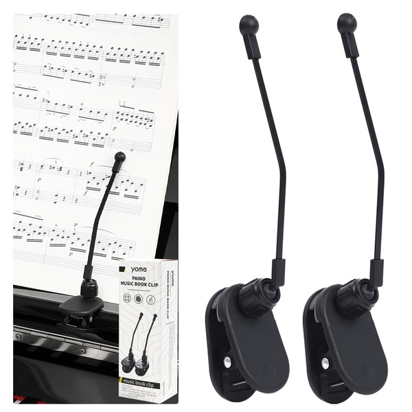 YOMEKASO Durable Piano Music Book Clip - Page Holder for