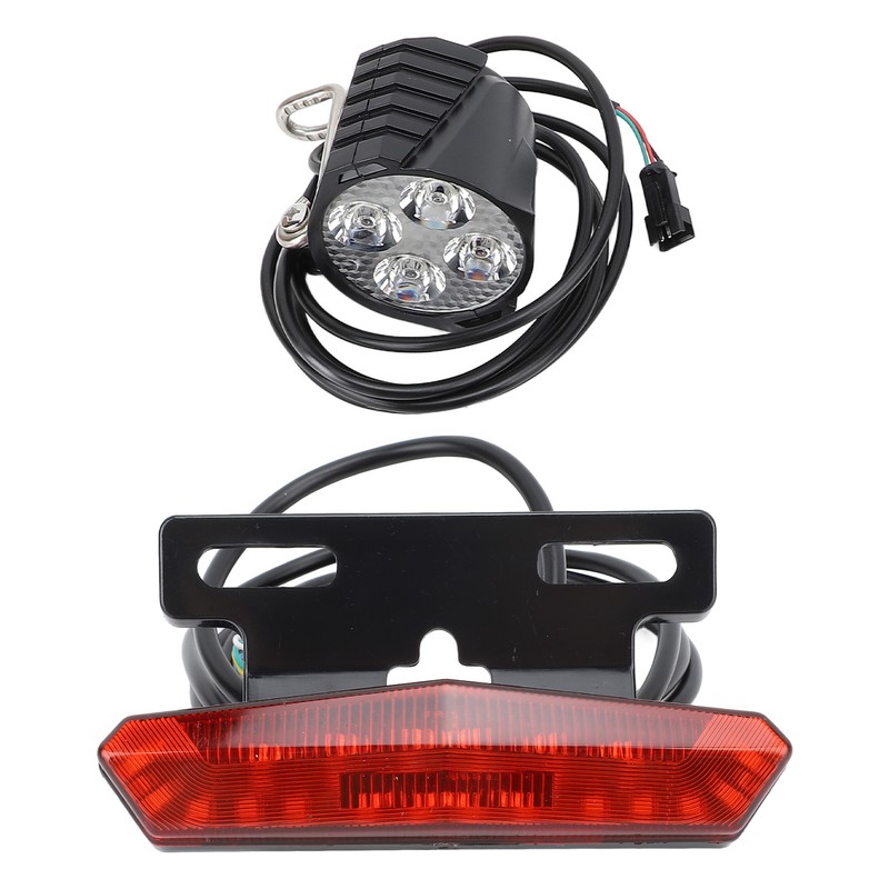 Electric Headlight and Tail Light Set LED Front Rear Warning