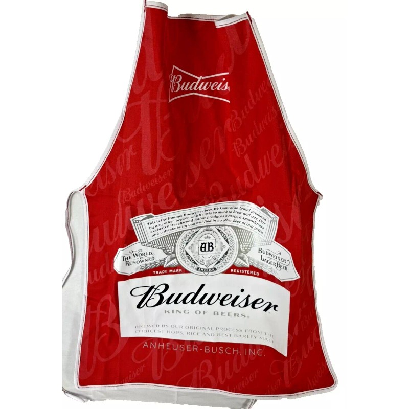 Budweiser King of Beers Barbeque Grilling Apron Red New