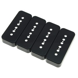 Dopro 4-Pack Black Plastic P90 Soapbar Guitar Pickup Covers Soap bar Pickup Cover with Pole Spacing 1-15/16"(49.2mm)