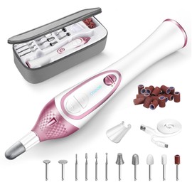 ISTON Kit profesional de manicura y pedicura de 36 piezas, máquina de taladro de uñas inalámbrica, 20000 RPM, 11 brocas, 4 velocidades, juego de lima de uñas eléctrica, kits de cuidado de uñas, herramientas de manicura y pedicura, estuche de almacenamien