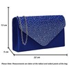 SWANKYSWANS Womens Abby Diamante Envelope Style Bag Clutch Royal Blue
