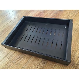 Pull Out Cabinet Organizer, Expandable Slide Out Drawers Kitchen Cabinets Heavy Duty Cabinet Organizer Pull Out Drawer, Self-Adhesive Under Sink Organizer Drawer (Black, 16.5 inches deep)