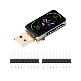 Waveshare RP2350 - Placa de desarrollo de visualización de 1.44 pulgadas, 172 x 320, color de 262 K, microcontrolador RP2350 de doble núcleo, 150 MHz, con LED RGB colorido, puerto USB tipo A, sin