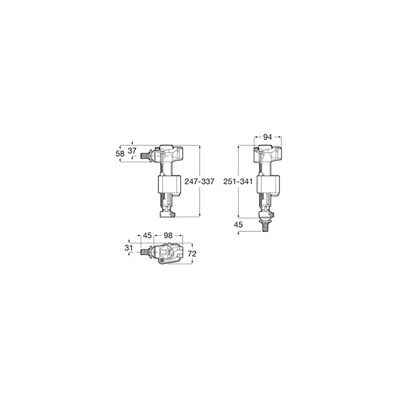 Roca A822509200 Dual Feeder with Metal Thread, Compact and Fast