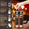 YMMIND French Press Coffee Maker (34oz 1Quart 5-6Cup) Coffee Press,