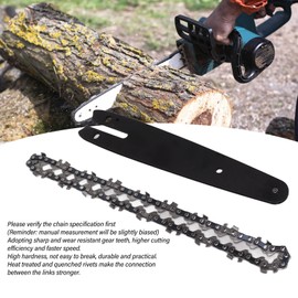 Mini Chain Guide Bar Combo, Mini Chain Guide Bar Combo Manganese Steel Faster Speed High Hardness Smooth Cutting Chainsaw Chain Guide Bar Replacement(6inch)
