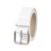 Dickies Women's Square Harness Buckle Multi-Perforated Casual Belt, White Perforated,