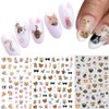 Byuse hip dog and cat nail stickers 3 types 1 set, 1 piece, mixed / 바이유즈 힙한 강아지고양이 네일스티커 3종1세트, 1개, 혼합