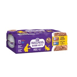 Wellness Good Kitty Wet Cat Food Pate Variety Pack, 3 Ounce (Pack of 24)